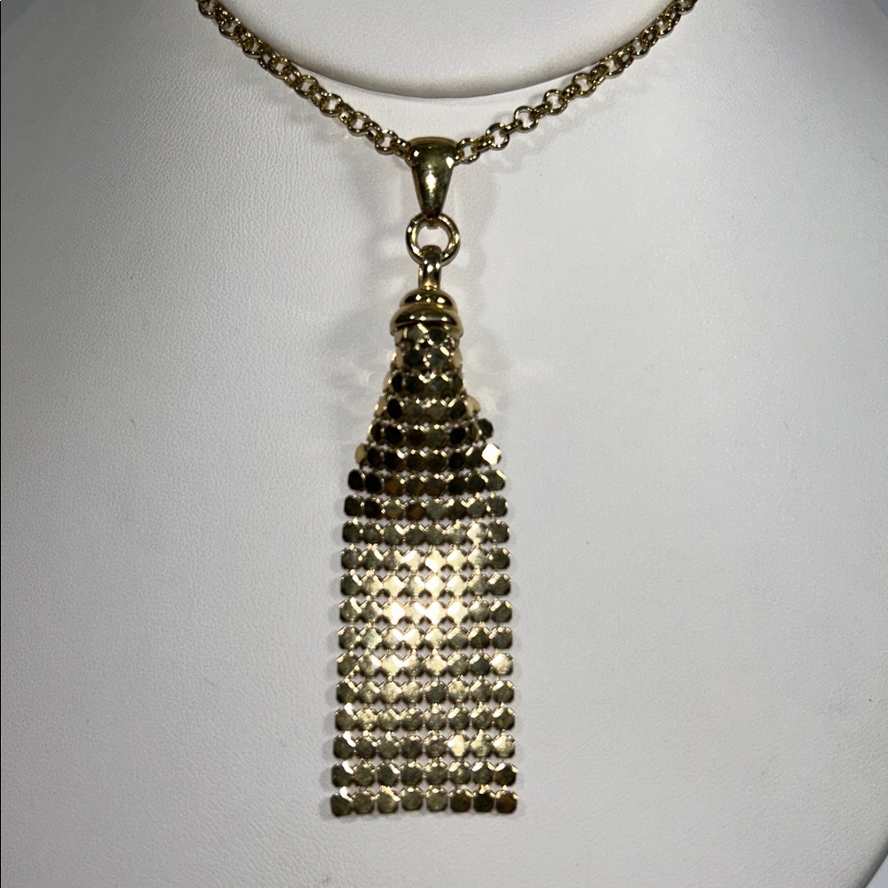 Artisan Handmade Gold Plated Sterling Silver Tassel Necklace